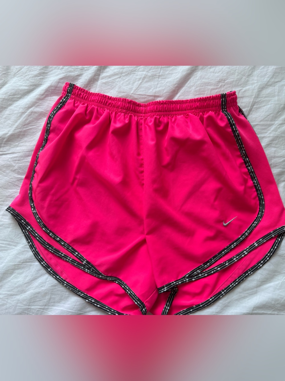 Nike Hot Pink Athletic Shorts with Black Trim